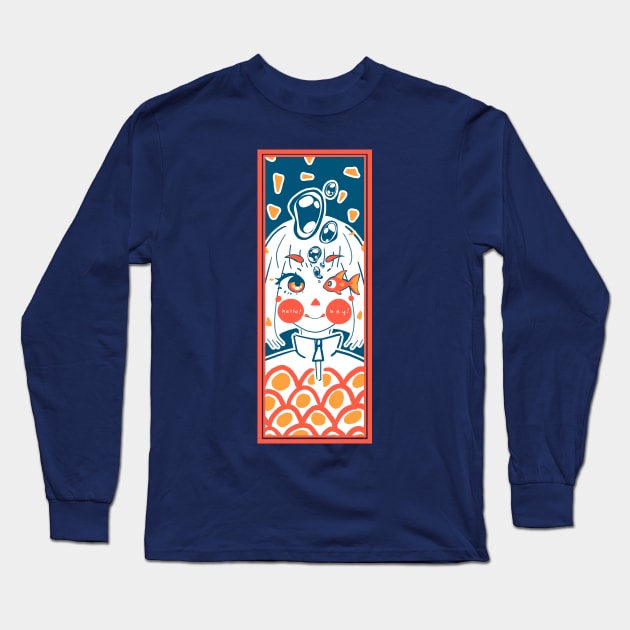 Goldfish Long Sleeve T-Shirt by densukii